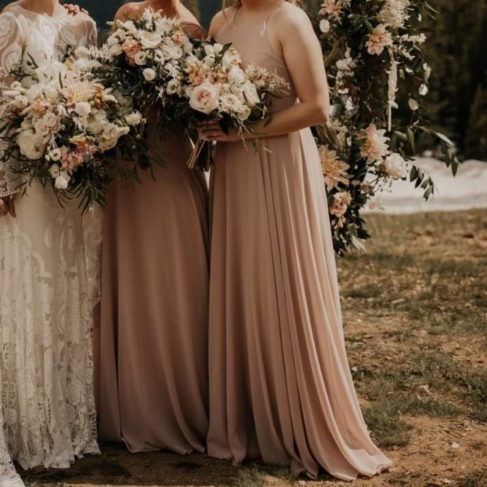 Jenny Yoo Luca Whipped Apricot Bridesmaid Dress